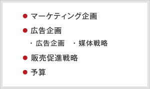 マーケティング企画・広告企画・販売促進戦略・予算